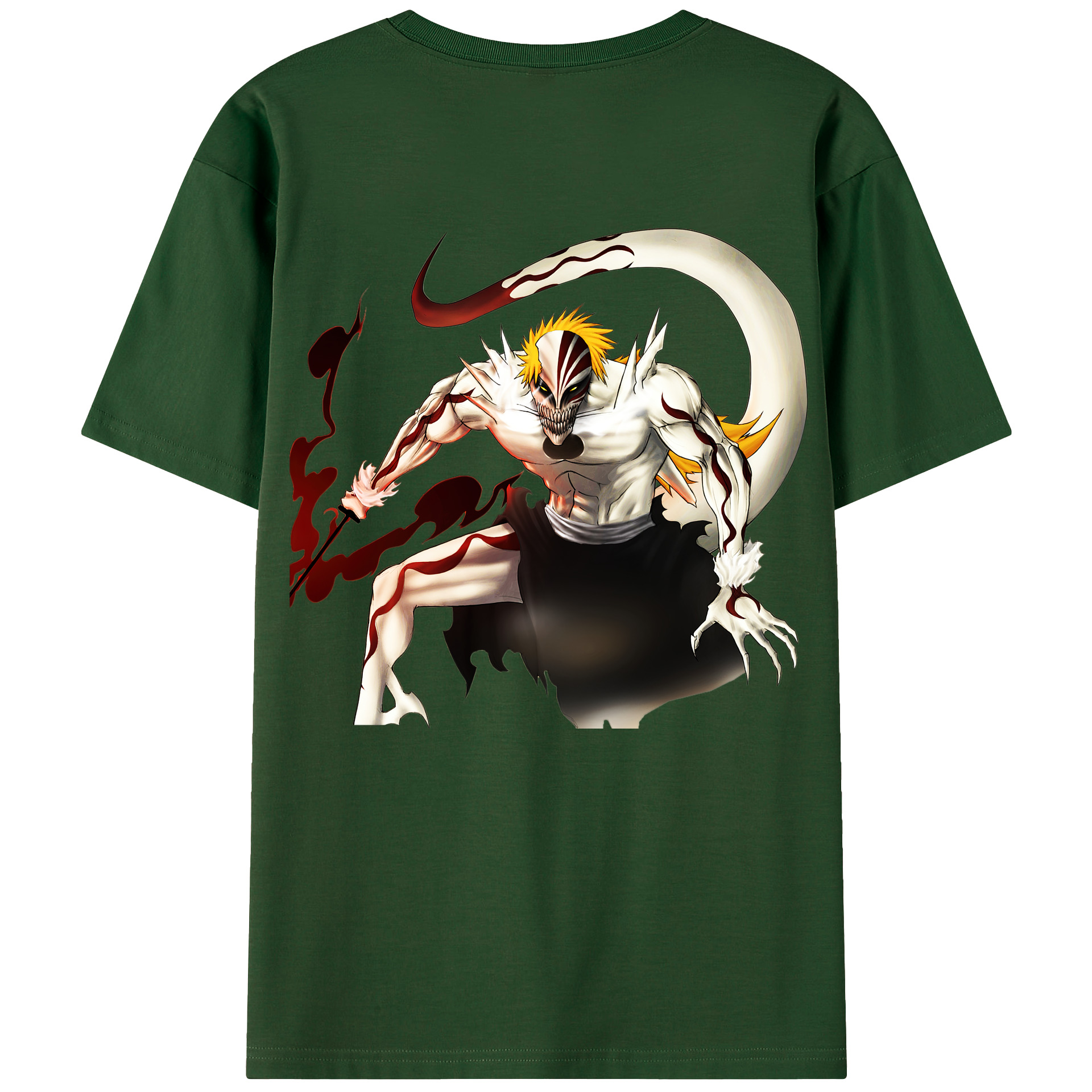 （画像用） ブリーチ 黒崎一護（くろさき いちご）BLEACH Kurosaki Ichigo 綿100％半袖Tシャツ（背面プリント）